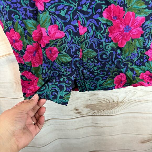 Vintage Norton McNaughton Floral Print Pleated Skirt Size 8P - Picture 5 of 8